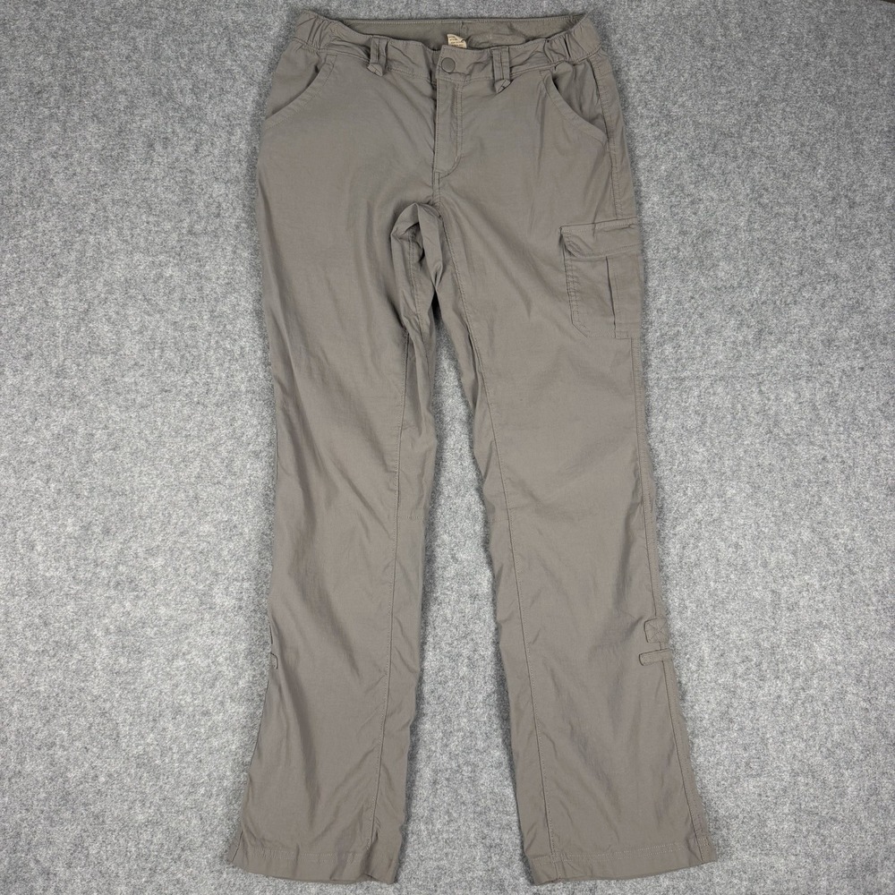 Duluth Trading Co Cargo Hiking Pants Womens 6x33 Beige Stretch Nylon Outdoor